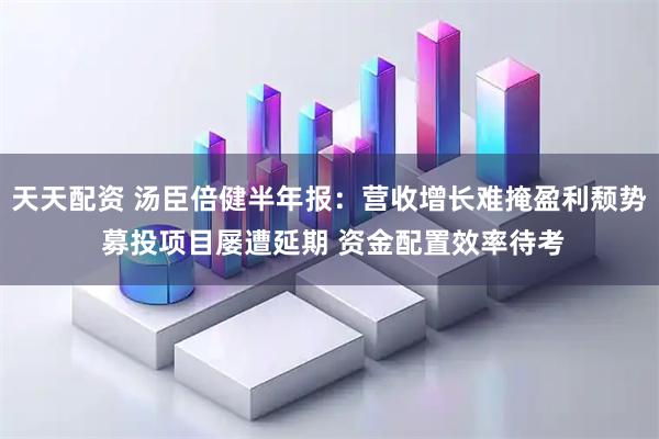 天天配资 汤臣倍健半年报：营收增长难掩盈利颓势 募投项目屡遭延期 资金配置效率待考